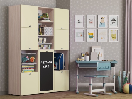 Шкаф Юнга-11 МДФ (Ш-1500  x В-2020  x Г-420 мм)/Разные Цвета