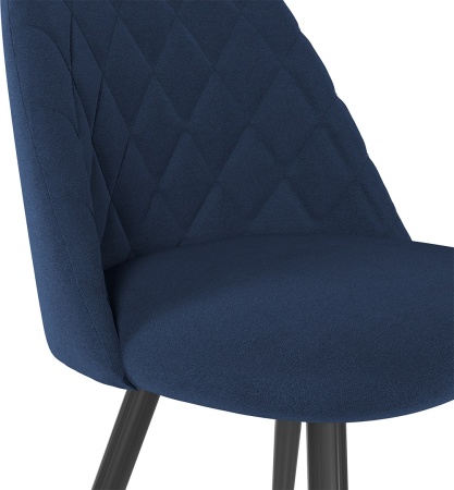 Комплект стульев Диор (2 шт), черный велюр синий