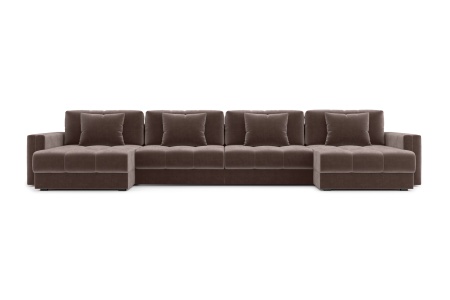 Диван п-образный тик-так Монарх М2О2 коричневый