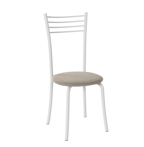 Комплект стульев Кассия (4 шт), белый велюр бежевый